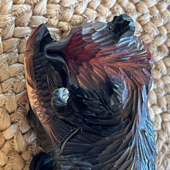 Artisan bear wood carving with fish unmarked likely Ainu art Hokkaido Japan - Picture 16 of 17